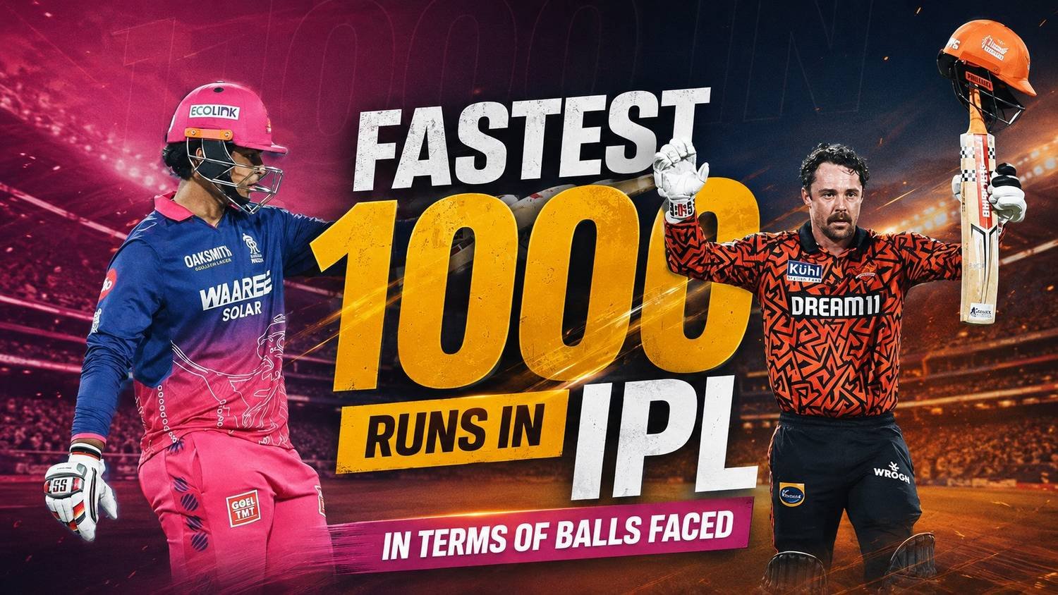 Fastest 1000 runs in IPL