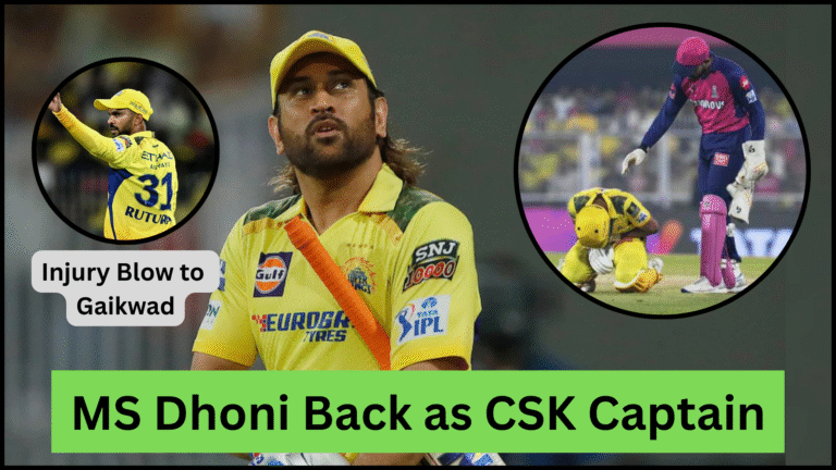 MS Dhoni Back as CSK Captain