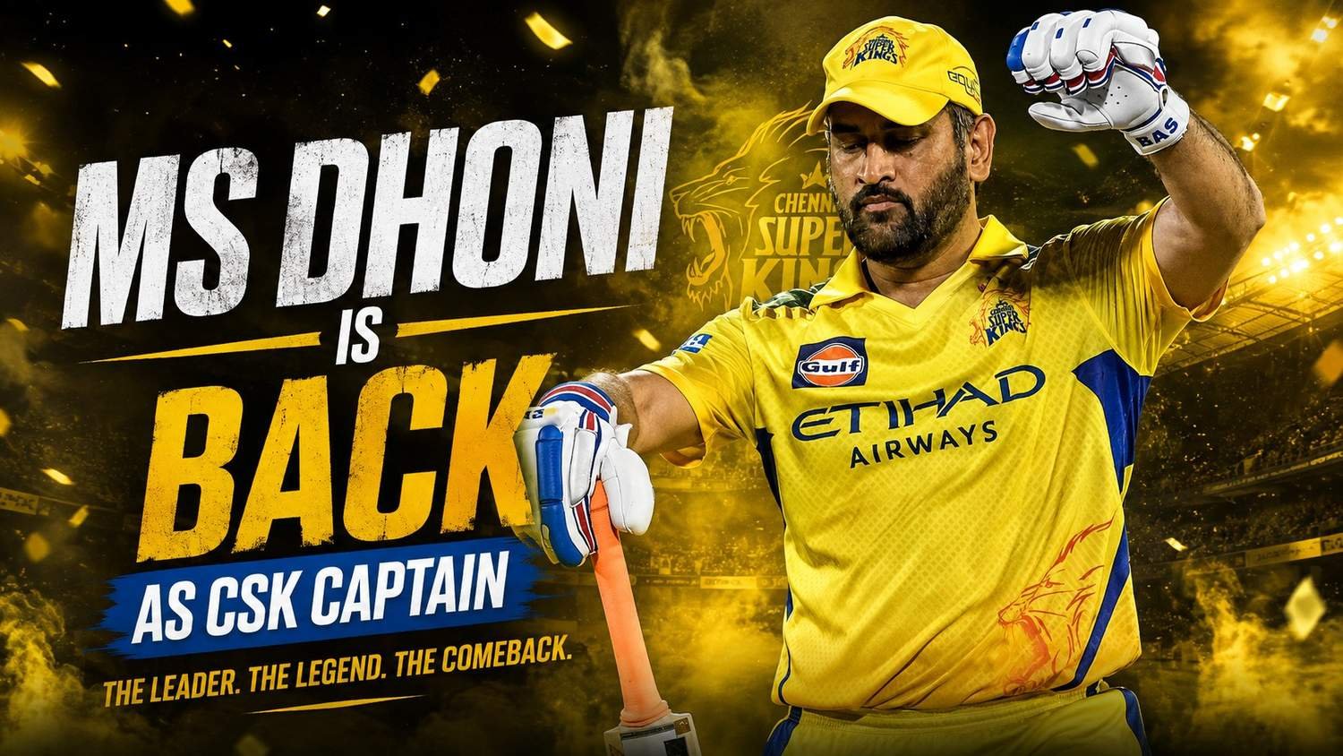 MS Dhoni Back as CSK captain