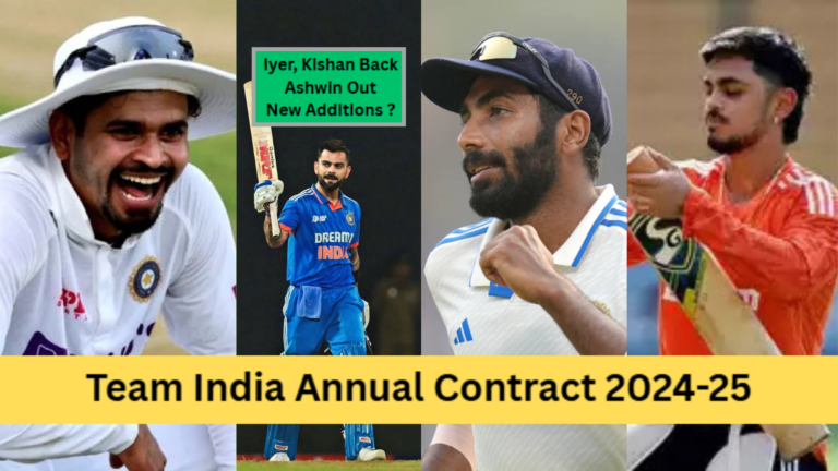 Team India Annual Contract 2024-25 Players List (Senior Men’s)