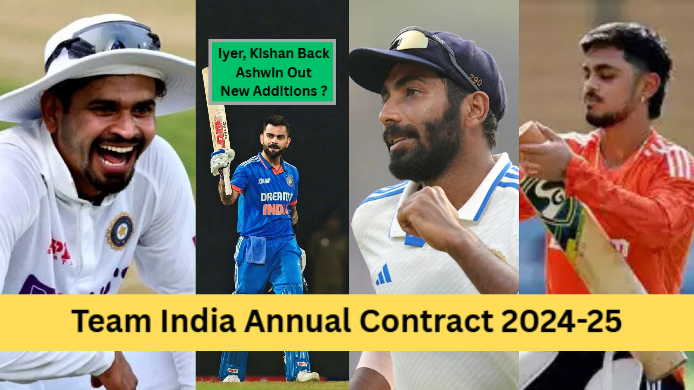 team india annual contract 2024-25