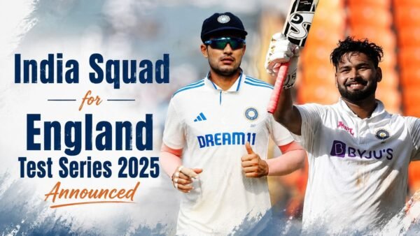 India squad for England Test 2025 announced