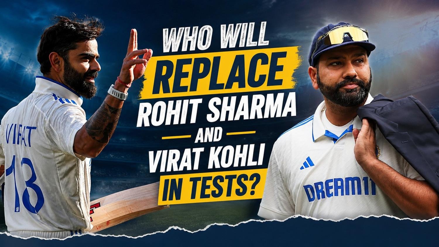 Who will replace Rohit Sharma and Virat Kohli in test cricket?