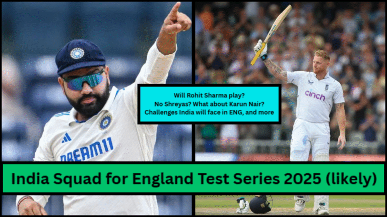 India Squad for England Test Series 2025 (Possible Selections)