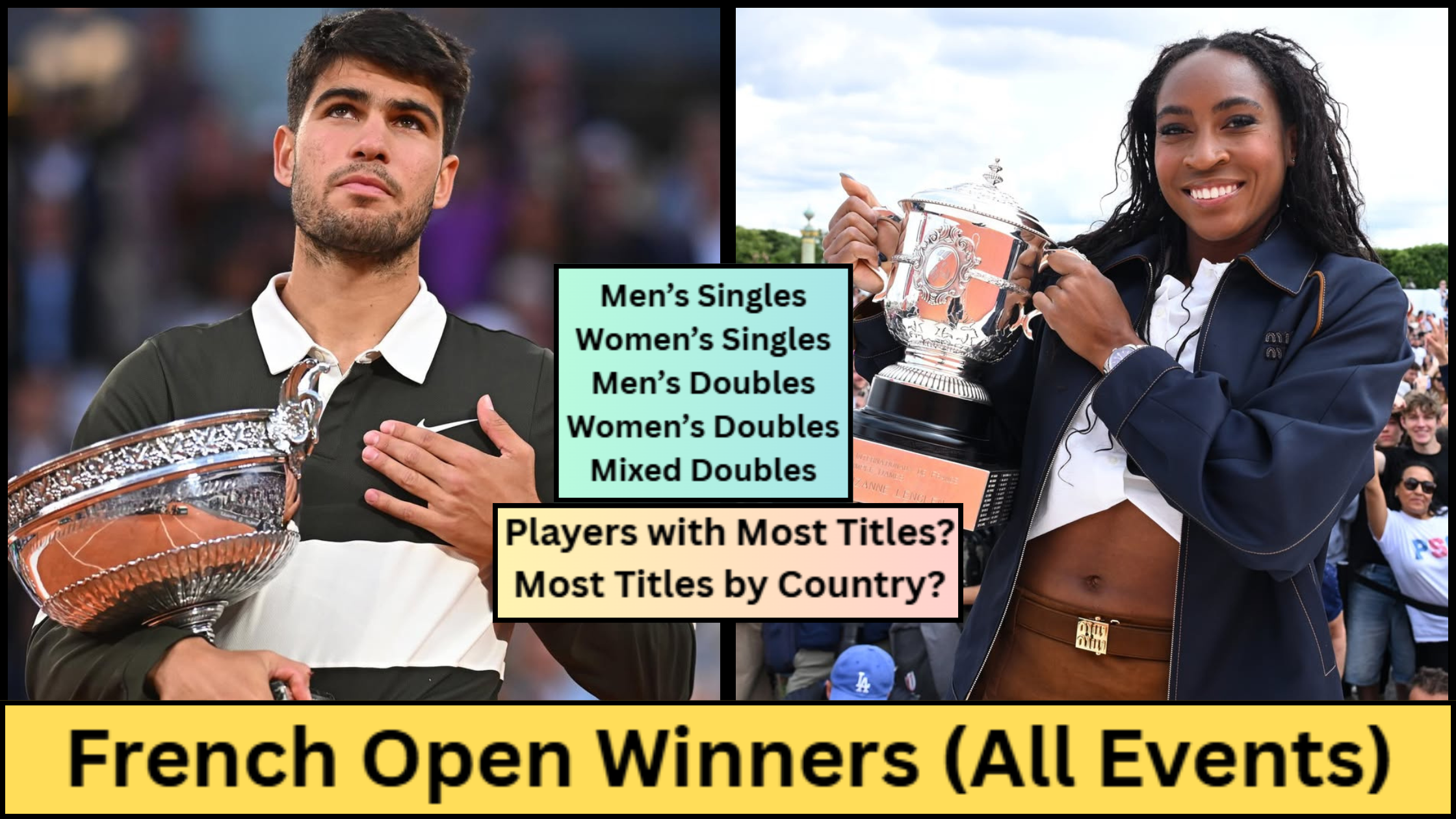 FRENCH OPEN WINNERS