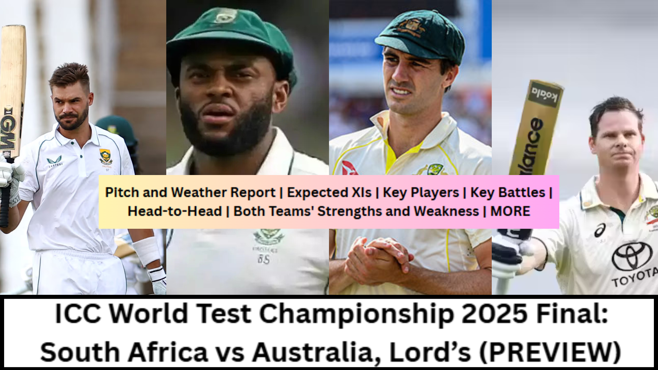 ICC WORLD TEST CHAMPIONSHIP 2025 FINAL SOUTH AFRICA VS AUSTRALIA