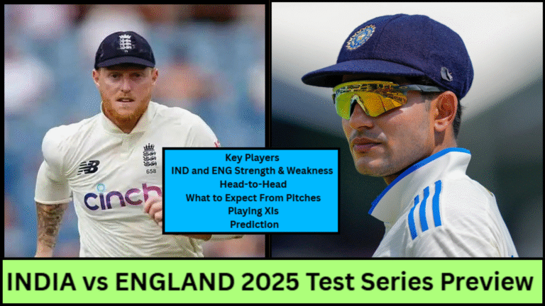 IND vs ENG 2025 Series PREVIEW