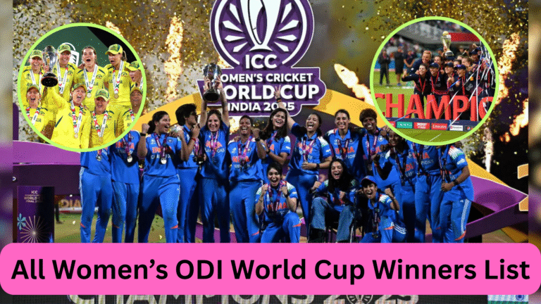 Women’s World Cup Winners List (ODI)