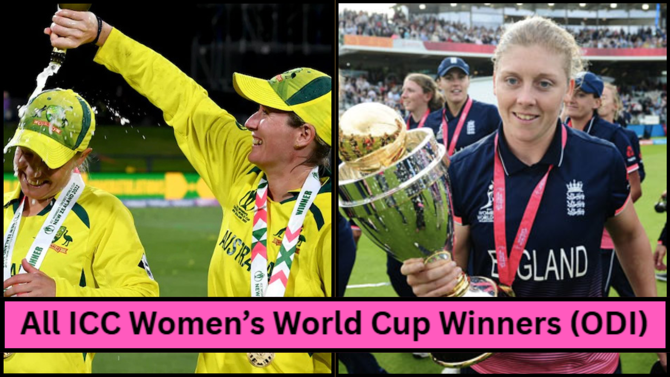 Women’s World Cup Winners List (ODI)