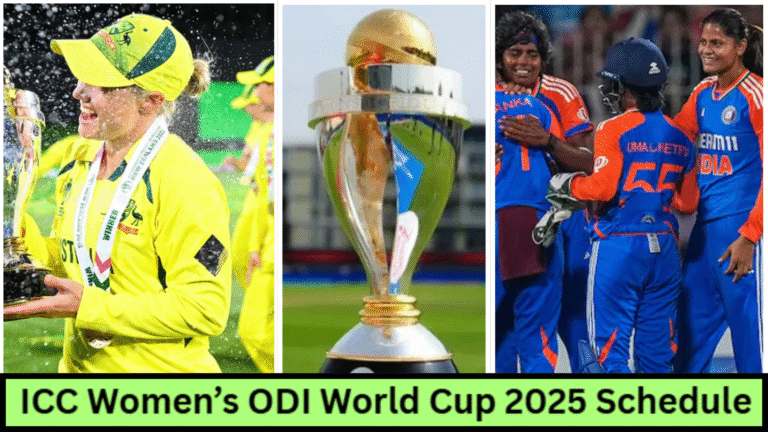 Women’s ODI World Cup Schedule 2025