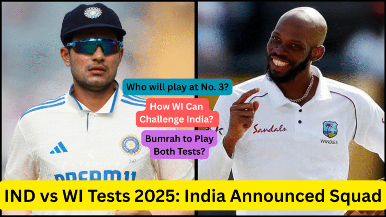 India Squad for WI Test Series 2025: Who Will Play at No. 3? Bumrah to Play Both Tests?