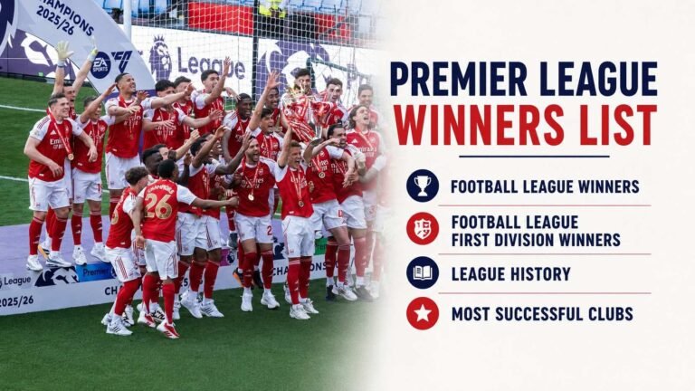 Premier League Winners List: Every English Top-Flight Champion from 1888 to Now