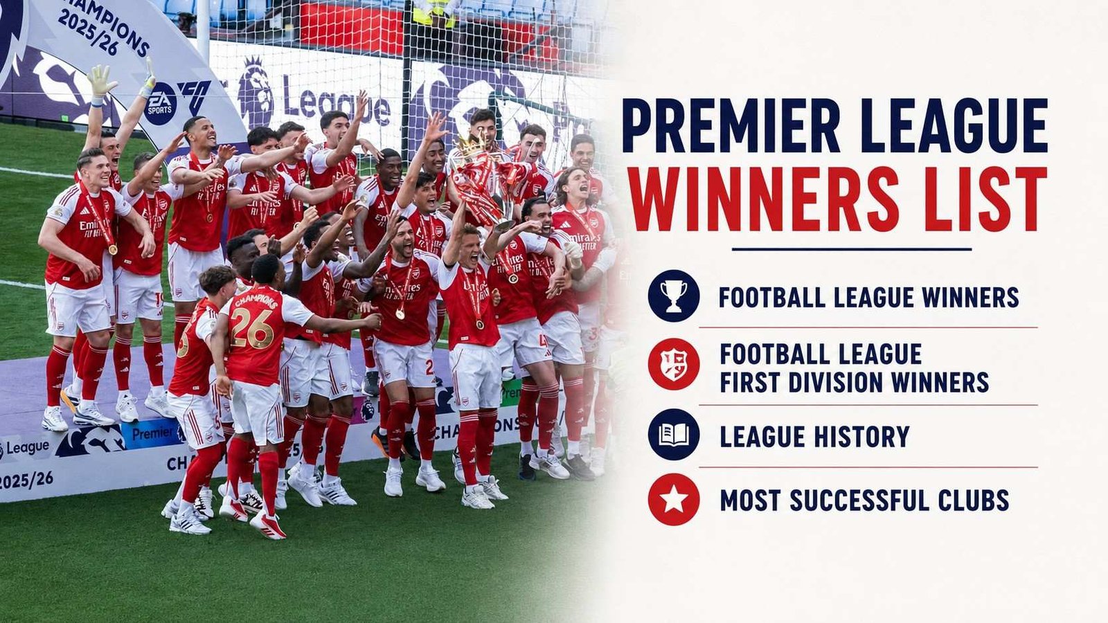 Premier League Winners List