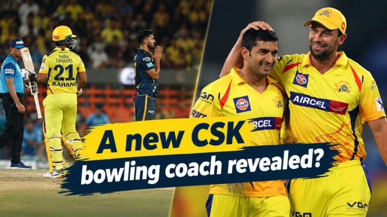 A New CSK Bowling Coach Announced: The Former CSK Star Who Has Returned in the Franchise