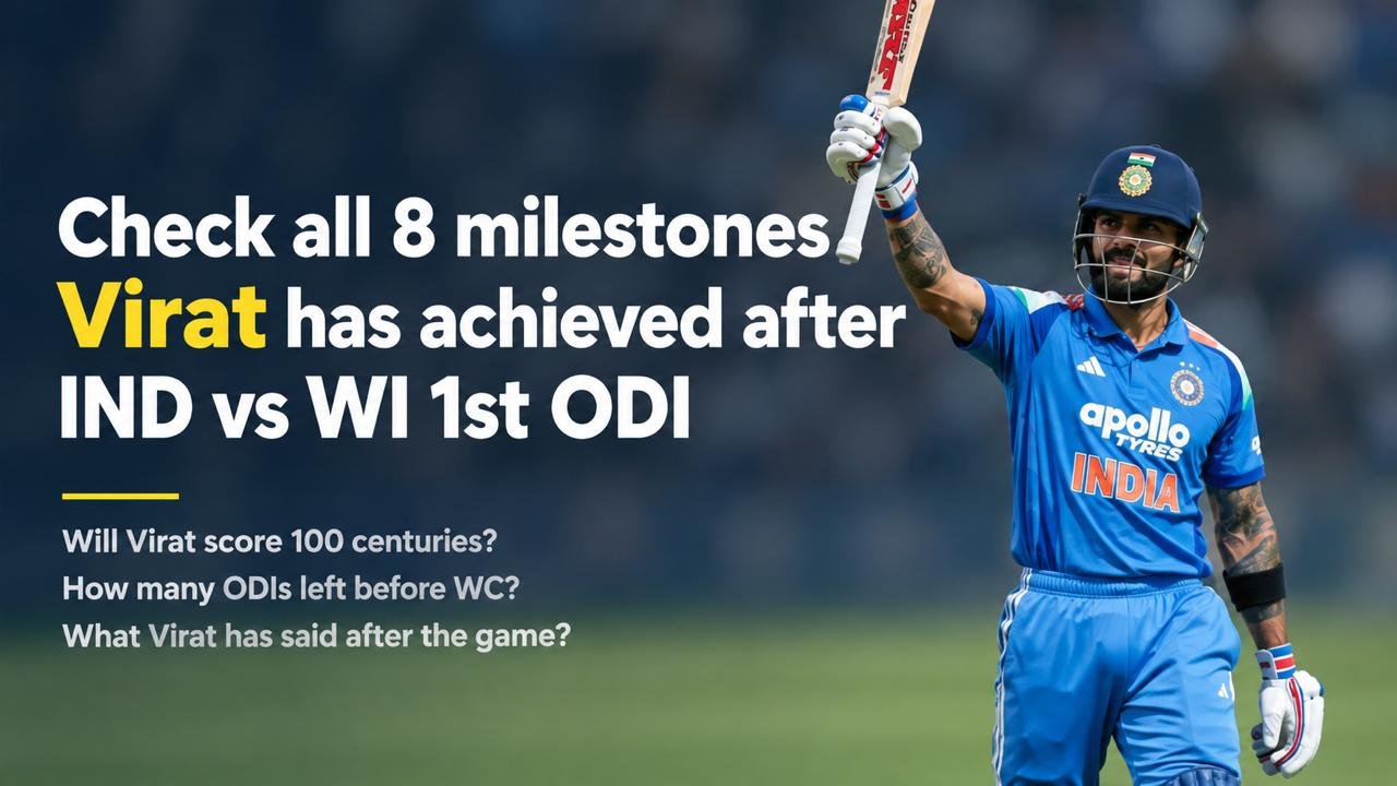 Virat Kohli records after IND vs WI 1st ODI