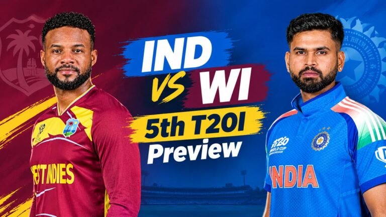 IND vs WI 5th T20I Preview: Shai Hope’s Red-Hot Form Sets Up a Thrilling Series Decider in Bengaluru